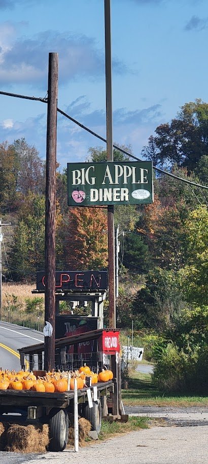 Roadside diner exterior on a quiet street.