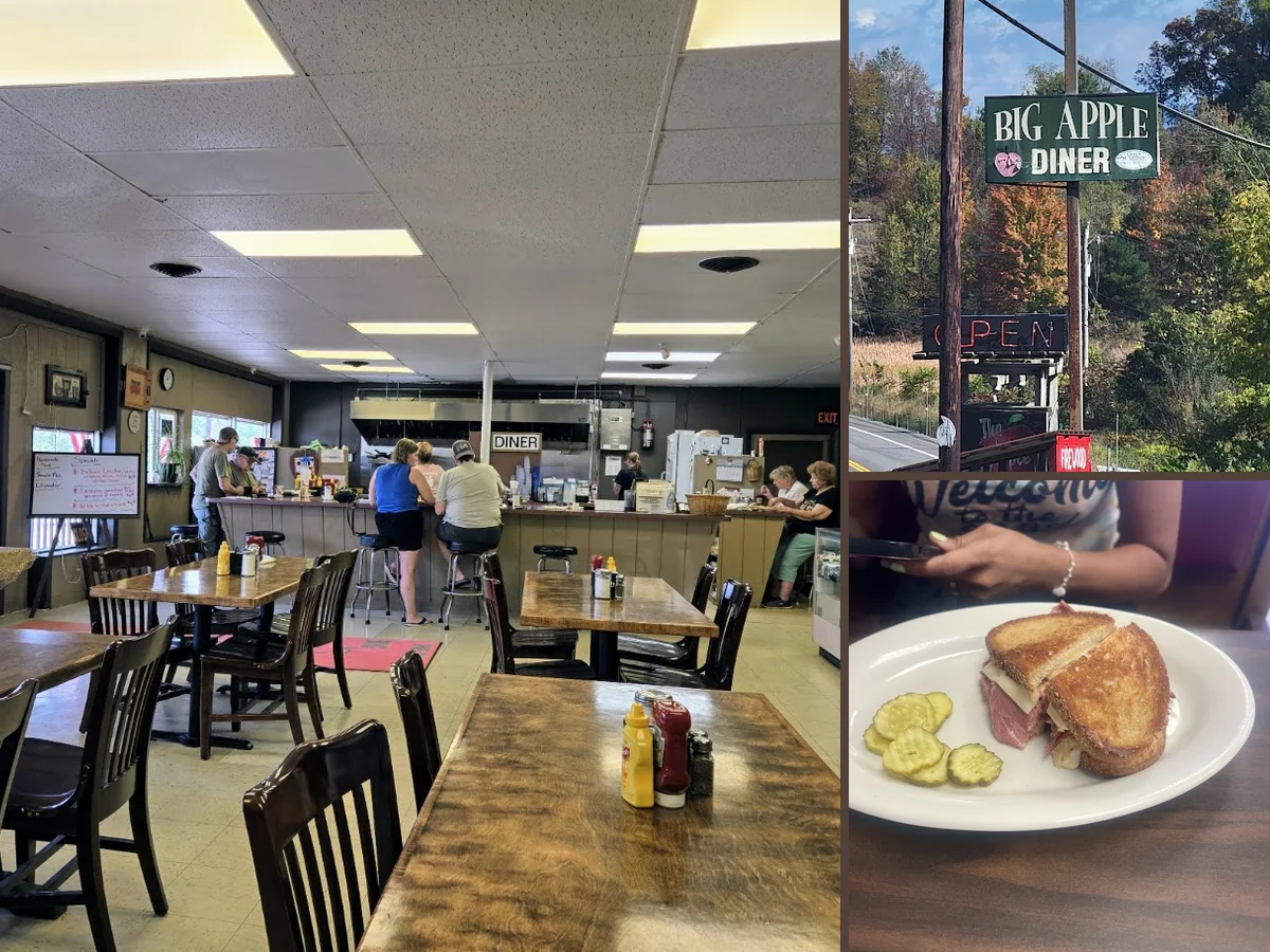 Bright interior with a casual lunch counter.